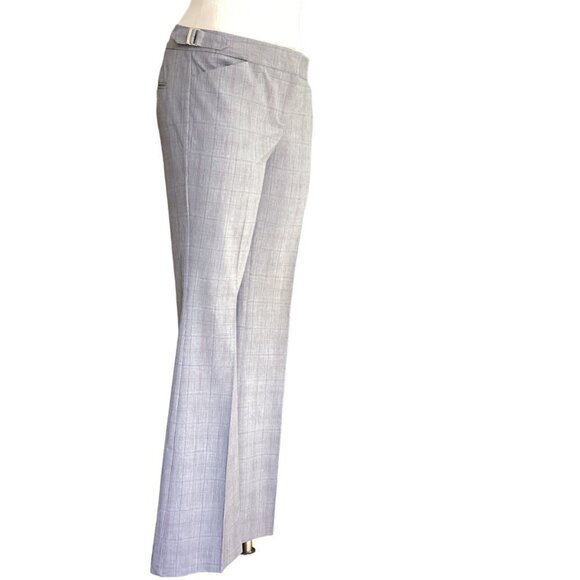 Express Design Studio Editor Flare Dress Pants Plaid Sz 4 #176H - Picture 3 of 10
